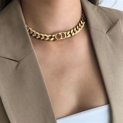 dior gold danseuse etoile|CHRISTIAN DIOR Metal Danseuse Etoile Chain Choker .